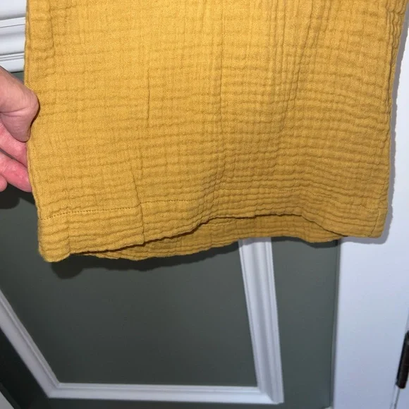 Banjara Mustard Gold Yellow summer vaca Pants. 100%cotton w pockets. - Picture 4 of 6